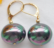 >z5175 16 mm peacock black egg south sea shell pearl  Earring>Lovely Fine Nobility Lady's Women's Earrings 2024 - buy cheap