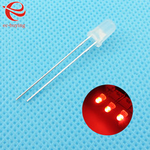 3mm Red  LED Round Light Emitting Diode Diffused Foggy  Lamp Bead Plug-in DIY Kit  Practice Wide Angle DIP 10 pcs /lot 2024 - buy cheap