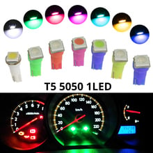 20Pcs W3W W1.2W T5 W2X2.6d 5050 SMD LED Car Board Instrument Panel Lamp Auto Dashboard Warming Indicator Wedge Light Bulb DC12V 2024 - buy cheap