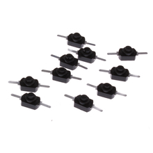 Interruptor de botón negro de encendido y apagado, 10 unids/set/juego, 1A, 30V, cc, 250V, Mini interruptores de antorcha 2024 - compra barato