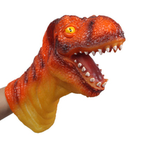 Figura de títere de mano de dinosaurio de la vida Real para niños, juguetes con cabeza de Tiranosaurio, mordaza y guantes de juguete prácticos para niños, 29cm 2024 - compra barato