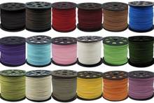 90 meters Faux Suede Flat Leather Cord Lace String 3mm 2024 - buy cheap