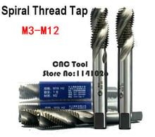 10 piezas M3/M4/M5/M6/M8/M8 * 1/M10/M10*1/M12*1/M12*1,5 máquina de acero de alta velocidad grifos espiral groove de la máquina tap espiral de grifo 2024 - compra barato