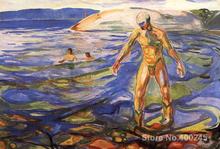 Modern Paintings Bathing Man Edvard Munch High quality Handpainted 2024 - buy cheap