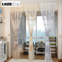 LOZUJOJU Rustic circle design tulle curtains for living room bedroom window screening for balcony door transparent sheer 2024 - buy cheap