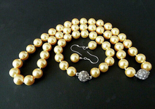 Ювелирные изделия 001039, редкие AAA + 10 мм, жемчужное ожерелье, браслет, серьги, набор 2024 - купить недорого