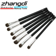 Zhangdi 7PCS Natural Hair Eye Makeup Brushes Set Professional Eyeshadow Shadow Brushes Makeup Tool Make Up Brush Z515075 2024 - buy cheap