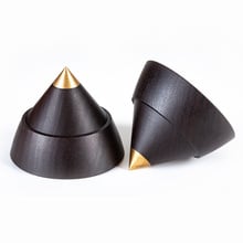 23mm Ebony Wooden Speaker Isolation Wood Stand Feet base pad 4 pcs spikes +4 pcs Pads 2024 - buy cheap