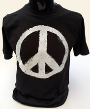 Camiseta Grunge símbolo de la paz para hombre S-2XL Logo Hippy signo Retro rociado agobiados nuevas camisetas divertidas camisetas nuevas Unisex divertido 2024 - compra barato