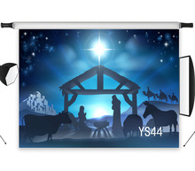 LB Polyester & Vinyl Christmas Studio Backdrop Photography Photo Props Photographic Background Star Of Bethlehem Manger Jesus 2024 - buy cheap