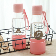 400 ML Cute Water Bottle Transparent Glass Water Bottle With Big Capacity  Portable Water Bottle With Rope Girl Friend Gift 2024 - buy cheap