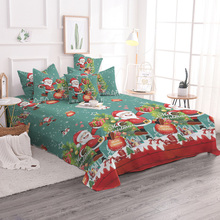 Cartoon Santa Claus Bedding Set Queen Size Merry Christmas Gift Duvet Cover Bed Sheet Snow Reindeer Pillowcase For Kids E 2024 - buy cheap