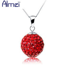 Almei-collar y colgantes de circonia cúbica para mujer, joyería de Color plata Argent, cristal Strass, joyería para mujer, joyas de joyeria roja/azul 2024 - compra barato