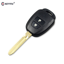 Keyyou capa de shell para chave remota, para toyota corolla camry reiz novo vios rav4 coroa 2 botões chave fob 2024 - compre barato