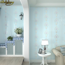 beibehang papel de parede 3d American pastoral flowers Wall paper Rolls Living Room Bedroom stripe Wallpaper for Walls Home roll 2024 - buy cheap