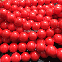 Frete grátis contas de joia pino pedra branco vermelho 4mm 6mm 8mm 10mm 12mm 14mm 2024 - compre barato