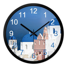 Reloj de pared griego para sala de estar, decoración silenciosa de resina nórdica, minimalista, moderna, creativa, para dormitorio europeo 2024 - compra barato