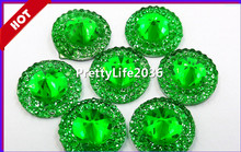 REsin Boutique Diy Round Green Sew on Loose Beads Rhinestones for Sewing Stones and Crystals Stone Strass Evening Wedding Dress 2024 - buy cheap