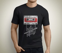 Camiseta de Cassette de música Roll and Replay para hombre, Camisa cómoda de manga corta de algodón con cuello redondo, color negro, Vintage, nueva 2024 - compra barato