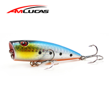 Amlucas Popper Fishing Lure Crankbait Wobblers Lure 3D Eyes isca artificial  6.5cm 9g Pesca Hard Bait Fishing Tackle WE22 2024 - buy cheap