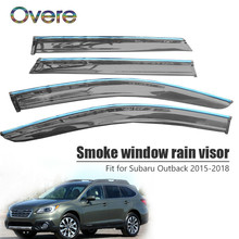 OVERE NEW 1Set Smoke Window Rain Visor For Subaru Outback 2015 2016 2017 2018 Styling ABS Vent Deflectors Guard Accessories 2024 - buy cheap