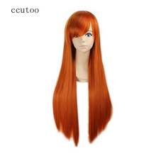ccutoo 80cm /32" Eva Neon Genesis Evangelion Asuka Langley Soryu Long Straight Synthetic Hair Wig Heat Resistance Cosplay Wigs 2024 - buy cheap