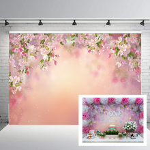 Pink Fantasy flower floral backdrop photography background spring baby shower kids girl portrait photo studio props booth shoot 2024 - buy cheap