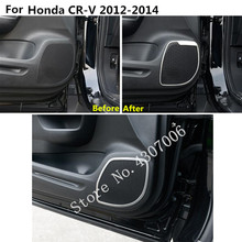 Detector de puerta de coche de acero inoxidable interior Audio Speak anillo protector de altavoz círculo lámpara trim 4 Uds para Honda CRV CR-V 2012 2013 2014 2024 - compra barato