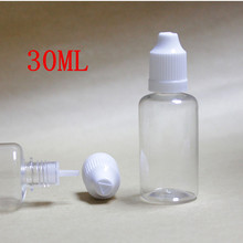 Wholesale 100pcs Empty Clear PET 30ML Plastic Dropper Bottle With Childproof Cap With Long Thin Tip, Liquid Needle Tip Bottle 2024 - buy cheap