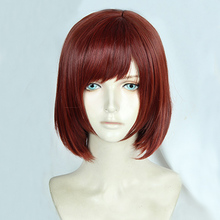 Kingdom hearts iii kairi peruca curta vermelha, castanha, resistente ao calor, cabelo sintético, fantasia, cosplay, peruca + touca grátis 2024 - compre barato
