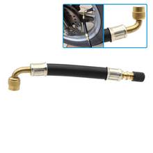 Flexible Rubber Valve Extension 90 Degree Bent Swivel End Brass Stem 3 Length 5 8 11 inch Professional Tire Inflation Tool 2024 - купить недорого