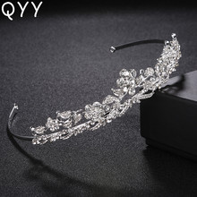 Fashion Baroque Austrian Crystal Princess Tiaras and Crowns Women Headdress for Bride Wedding Hair Jewelry Hairpieces 2024 - buy cheap