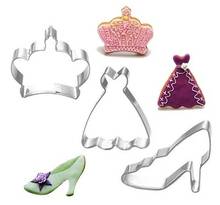 Diamond Crown High Heels Skirt Dress Stainless Steel Cookie Cutters  Mold-cutting Die Ovenware Chocolate Mould Tool 2024 - buy cheap