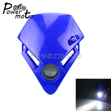 Faro LED azul para motocicleta, Faro de moto de carreras, Motocross, para Honda, Yamaha, Suzuki, GAS, TXT Pro, 280, EC, 300, 450 2024 - compra barato