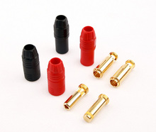 2 Pair/Set Red & Black Amass Anti Arcing AS150 Gold-plating Anti Spark Connector 7mm / HV High Power Battery Plug Connecting 2024 - buy cheap