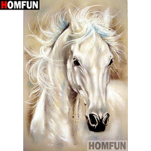 HOMFUN полный квадрат/круглая дрель 5D DIY Алмазная картина "лошадь животного" вышивка крестиком 3D домашний Декор подарок A13275 2024 - купить недорого
