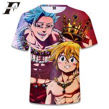 Camisetas divertidas en 3D DE LOS Seven Deadly Sins para hombres y mujeres, camisas de Nanatsu No Taizai Harajuku, ropa, Tops, abrigo 4xl, 2018 2024 - compra barato