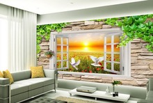 wallpaper 3d mural for living room backdrop artistic scenery outside the window wallpaper landscape Home Decoration 2024 - buy cheap