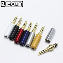EClyxun 100pcs Copper 3.5mm Audio Jack with Belt Clip Gold-plated 3Pole Male Adapter Earphone Plug For DIY Stereo Headphone 2024 - buy cheap