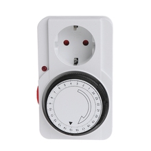 OOTDTY 230V 24H Mechanical Electrical EU Plug Program Timer Power Switch Socket Energy Saver 2024 - buy cheap