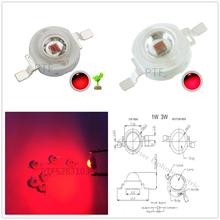 100pcs 3W LED Red 660nm High power LED bulbs Lamp 700mA 2.2-2.4V 30-40LM 42mil plant growing light Chips 2024 - buy cheap