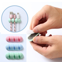 Silicone Self Stick Headset Wire Organizer Desk Cord Winder 2PCS/Lot Collector Headphone Table Cable Holder Wrap Rack 2024 - buy cheap