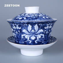 Jingdezhen Blue and White Porcelain Gaiwan Antique Ceramic Tea Bowl Teapot Chinese Kung Fu Tea Cup Cups Saucer and Cup Tea Set 2024 - buy cheap