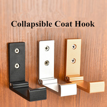 Black Aluminum Collapsible Robe Hook Cloth Hook Hanger Wall Hanging Hook Rustic Key Coat Hook Bag Hat Hanger Rustic for Bathroom 2024 - buy cheap