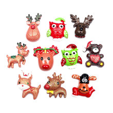 LF 10Pcs Mixed Resin Christmas Decoration Crafts Flatback Cabochon Embellishments For Scrapbooking Kawaii Cute Diy Accessories 2024 - buy cheap