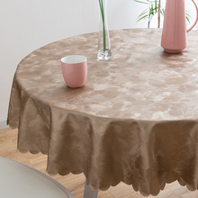 Toalha de mesa redonda de luxo, jacquard, à prova d'água, toalha para mesa de jantar, decoração para casa, cozinha, festa 2024 - compre barato