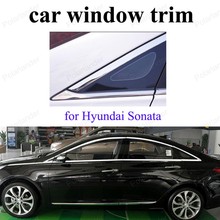 Acessórios exteriores guarnição de janela de aço inoxidável tiras de decoração para estilo de carro para h-yundai sonata 11-14 2024 - compre barato