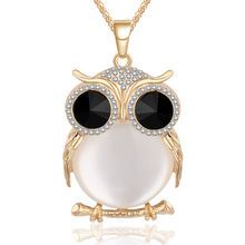 Lemon Value Statement Fashion Charms Crystal Owl Pendant Vintage Punk Maxi Rhinestone Long Necklace Women Jewelry Gifts ZA178 2024 - buy cheap