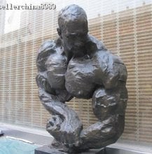 Western 100% Bronze Marble statue Art Hercules Mr. Men Classic sculpture 2024 - buy cheap