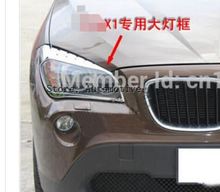 car auto accessories front lamp cover head light cover trim for bmw  X1 E84 2013 2014 2015 abs chrome 2pcs per set 2024 - buy cheap